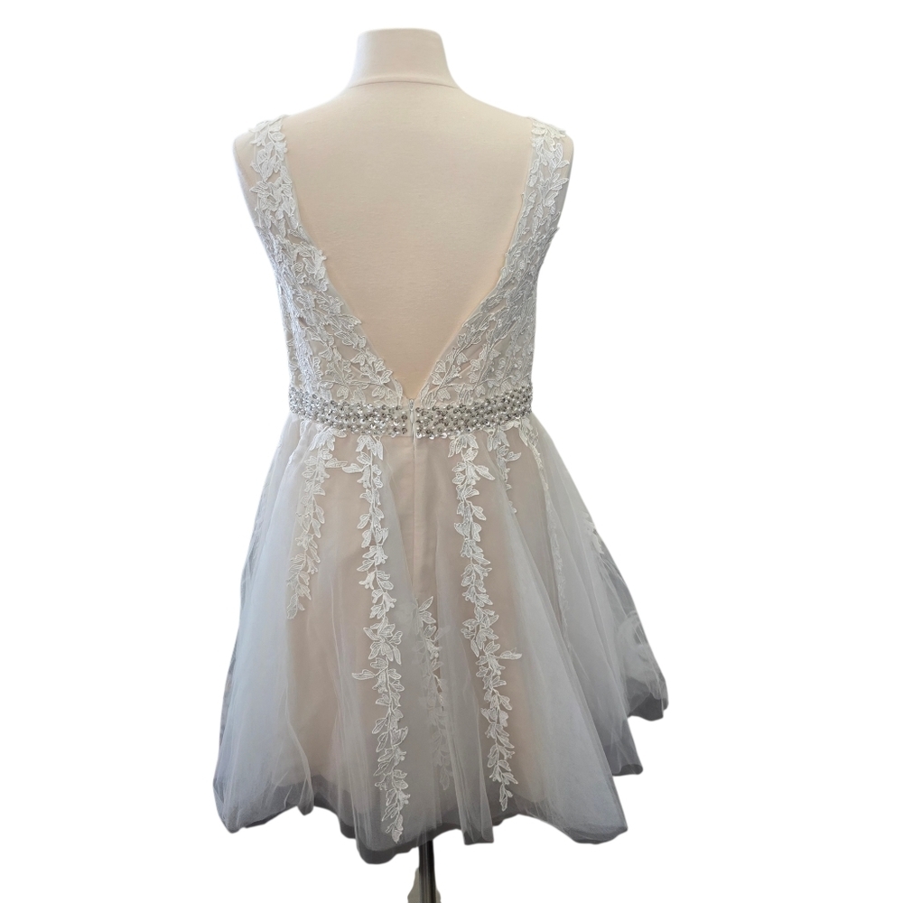 NWT Abao Wedding Elegant Lace and Tulle Dress White Cream Size 12 - Picture 15 of 16
